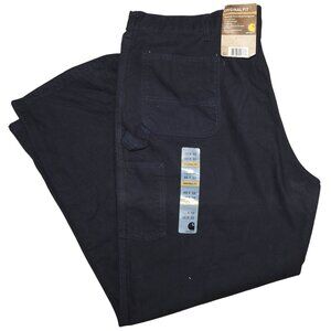 NWT Carhartt Pants 46x32 Navy Blue B11-MDT Washed Duck Work Dungarees Workwear